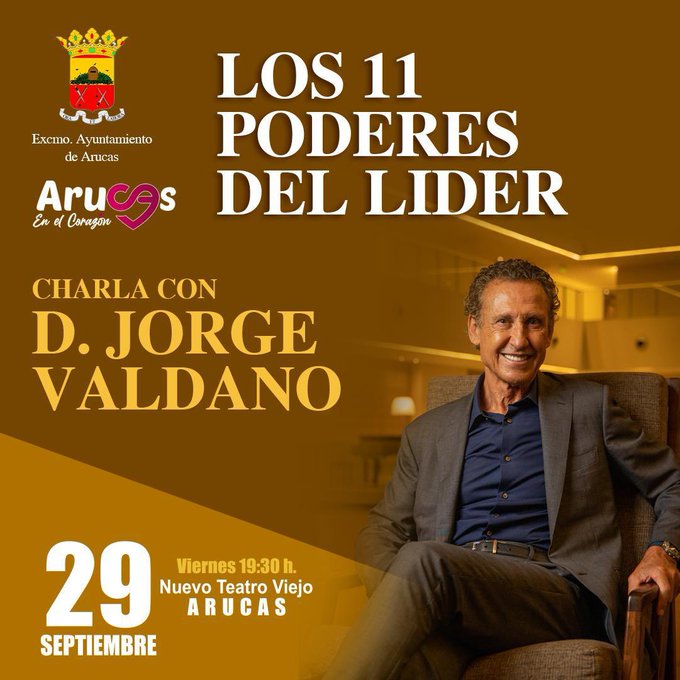 El Ayuntamiento de Arucas acoge una conferencia de Jorge Valdano